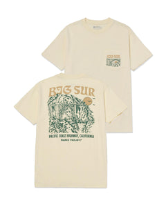 shop big sur bridges puff print pocket tee inspired by big sur | white