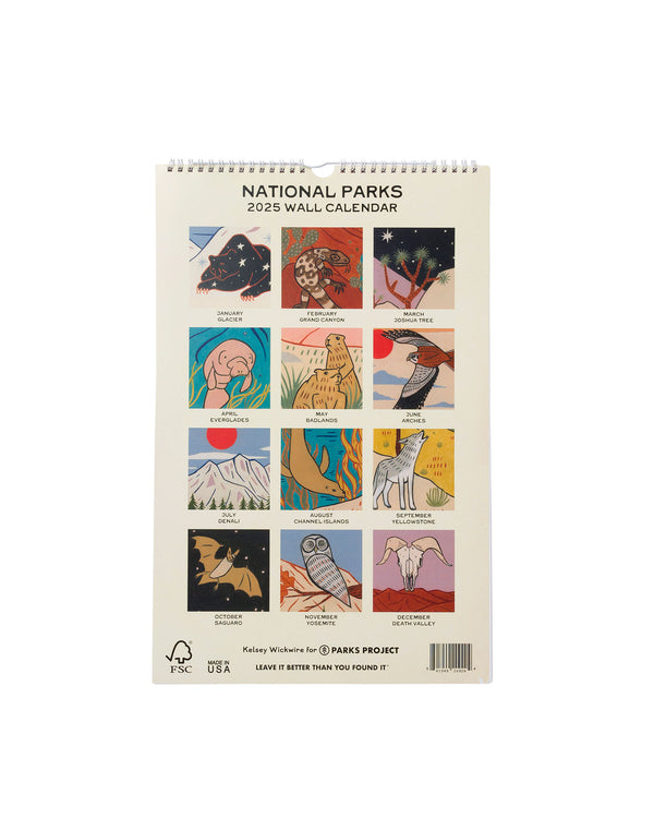 Shop 2025 Parks Project National Parks Calendar Inspired by Parks | multi-color