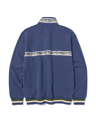 Shop Acadia Moose Quarter Zip Fleece Inspired by Acadia | blue-fog