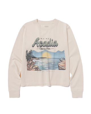 Shop Acadia National Park Vintage Boxy Long Sleeve Tee Inspired by Acadia | natural