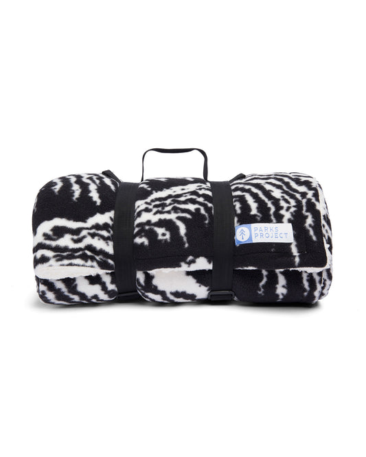 Eco-friendly Fleece Throw Inspired by Acadia National Park | black