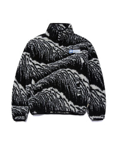 shop acadia waves trail high pile fleece inspired by acadia national park | black-and-natural