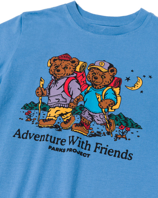 Shop Adventure With Friends Bear Youth Tee Inspired by our Parks | blue