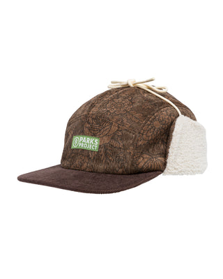 Shop Autumn Forest Floor Cord Flap Cap Inspired by Autumn in Parks | khaki-multi