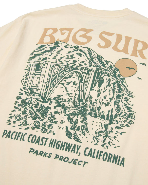 Shop Big Sur Bridges Puff Print Pocket Tee Inspired by Big Sur | white