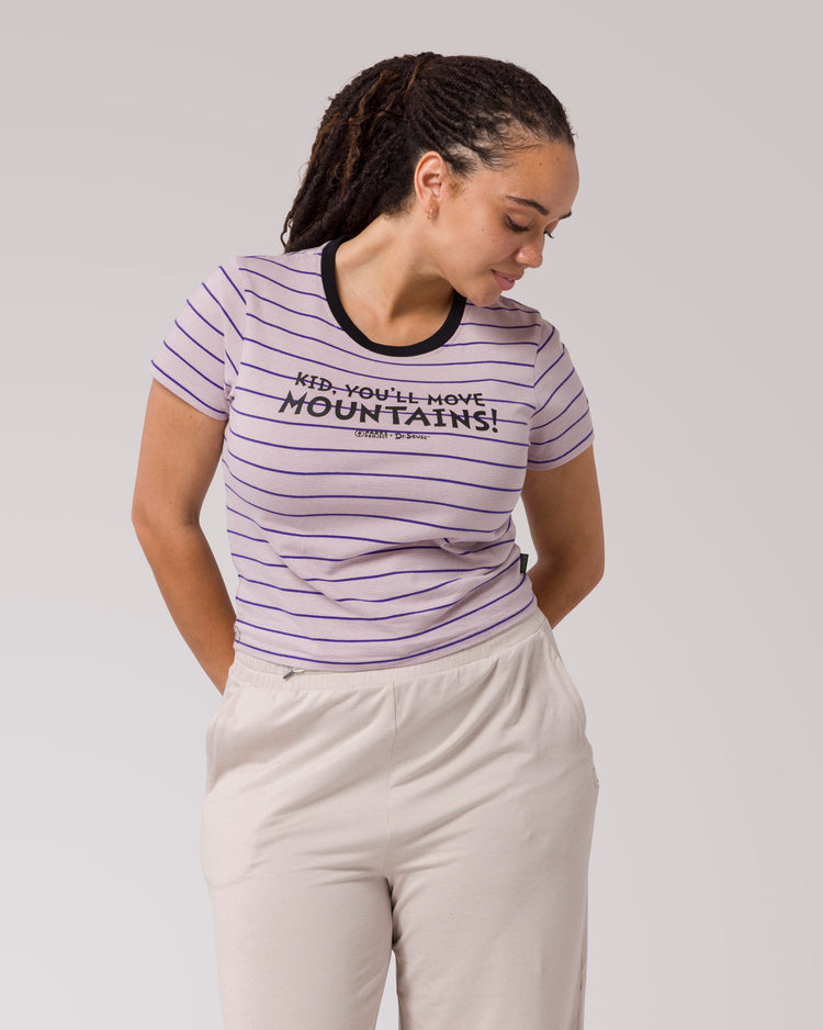 Shop Dr.Seuss x Parks Project Rainier Striped Women's Baby Tee | purple-stripe