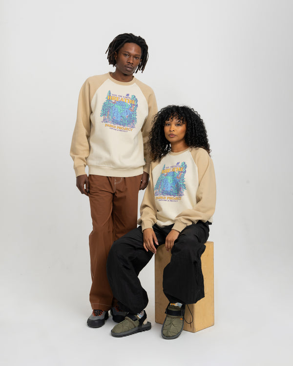 Shop Feel The Earth Breathe Raglan Crew Inspired by our National Parks | natural