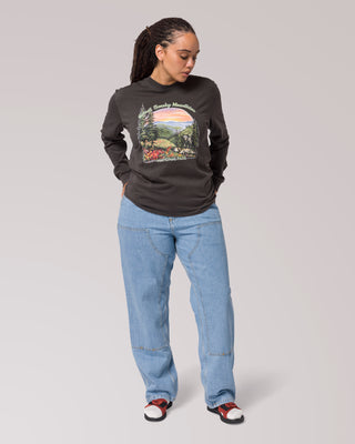 Shop Great Smoky Mountain National Park Vintage Long Sleeve Tee Inspired by the Great Smoky Mountains | vintage-black