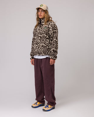 Shop High Desert Wildflowers High Pile Fleece Inspired by the Desert | brown-and-natural