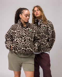 shop high desert wildflowers high pile fleece inspired by the desert | brown-and-natural