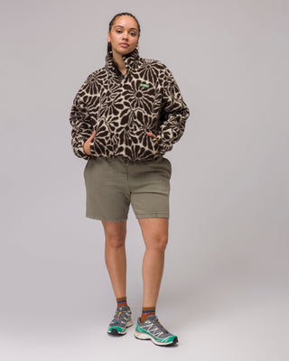 Shop High Desert Wildflowers High Pile Fleece Inspired by the Desert | brown-and-natural