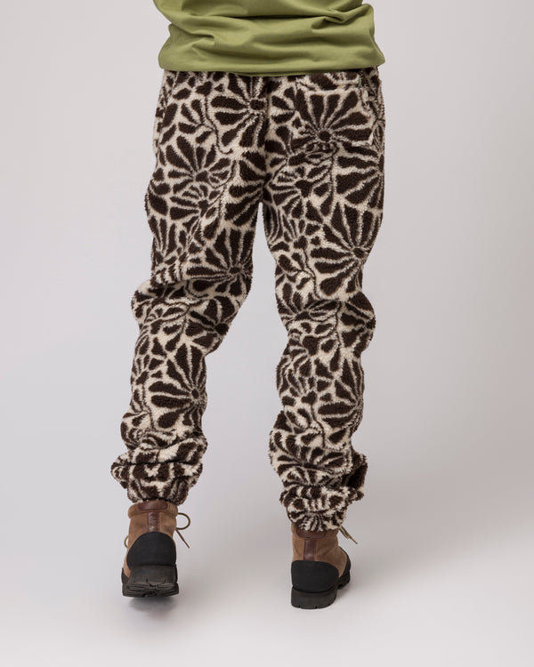 Shop High Desert Wildflowers High Pile Fleece Jogger | brown-and-natural