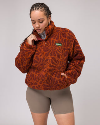 Shop High Desert Wildflowers High Pile Fleece Inspired by the Desert | rust