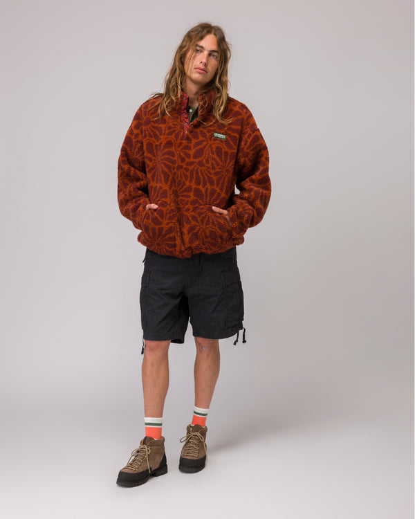 Shop High Desert Wildflowers High Pile Fleece Inspired by the Desert | rust