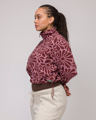 Shop High Desert Wildflowers Quarter Zip Windbreaker Inspired by our Parks | mauve-orchid