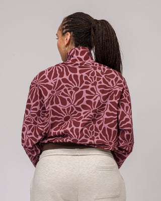 Shop High Desert Wildflowers Quarter Zip Windbreaker Inspired by our Parks | mauve-orchid