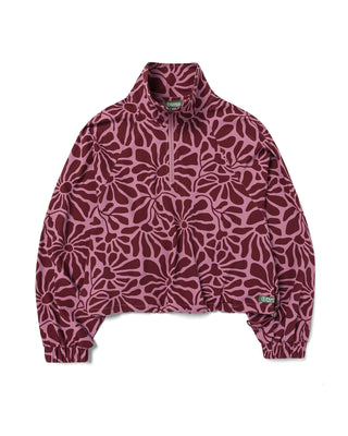 Shop High Desert Wildflowers Quarter Zip Windbreaker Inspired by our Parks | mauve-orchid