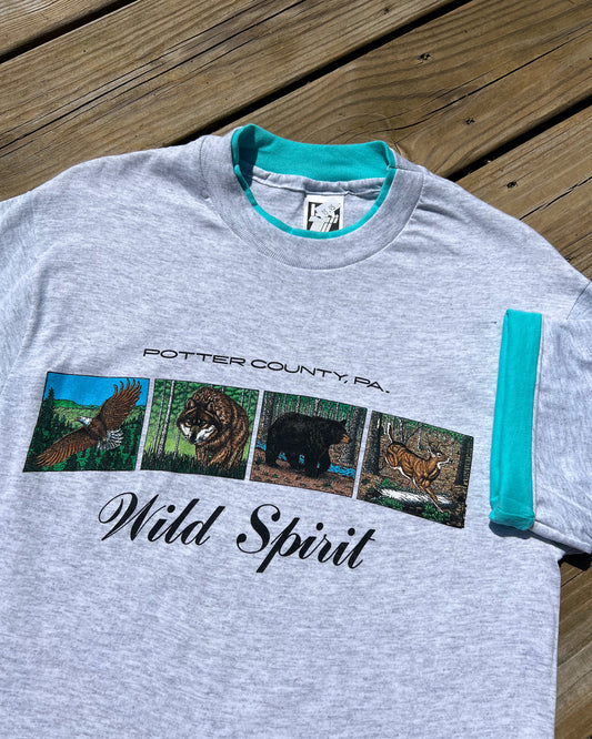 Vintage Wild Spirit Double Layer Shirt