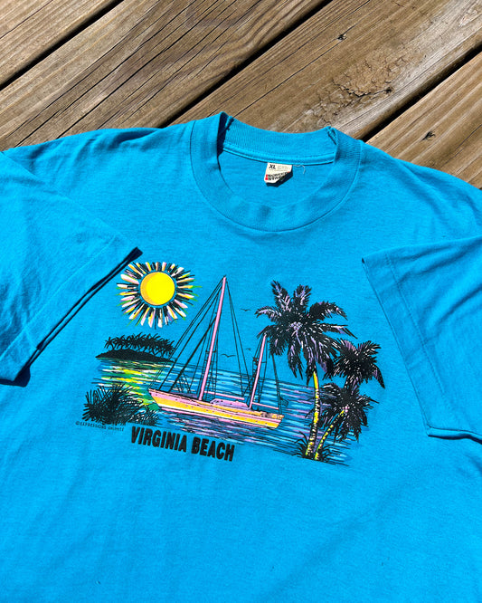 Vintage 80s Virginia Beach Boat Shirt