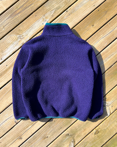 Vintage LL Bean Deep Pile Zip Up Purple