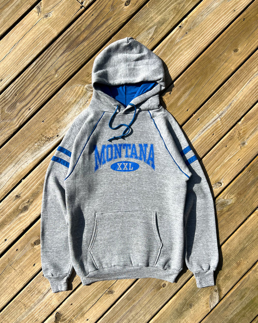 Vintage Montana Grey and Blue Hoodie