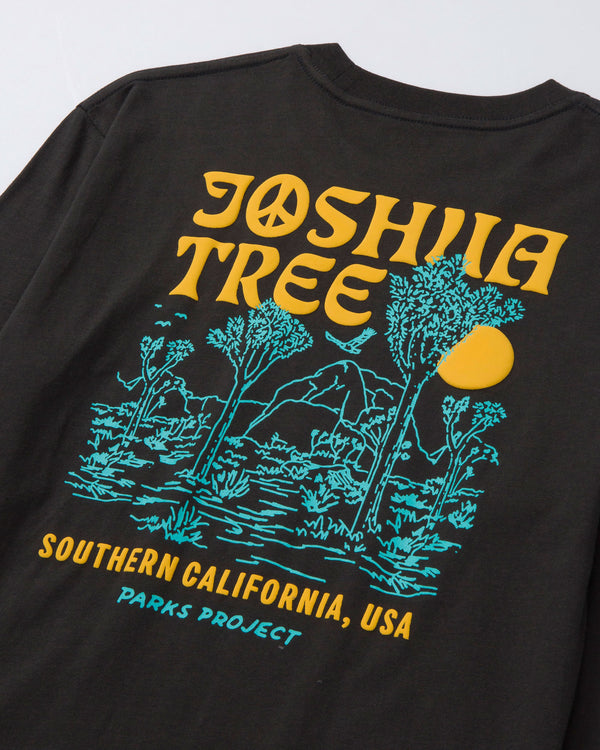 Shop Joshua Tree Puff Print Long Sleeve Tee Inspired by Joshua Tree National Park | vintage-black