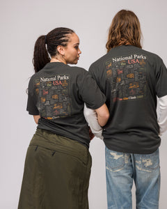 shop national park outline checklist tee inspired by our parks | vintage-black