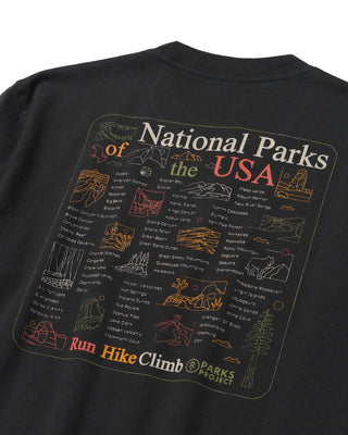 Shop National Park Outline Checklist Tee Inspired by our Parks | vintage-black