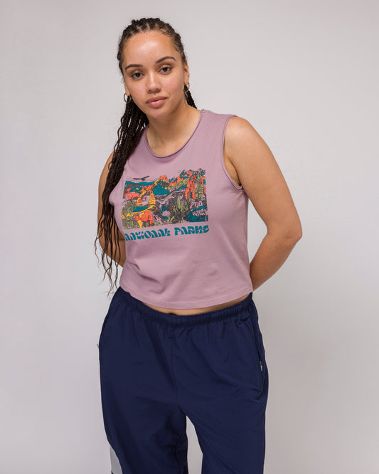 Shop National Park Collage Tank Inspired by National Parks | mauve-orchid