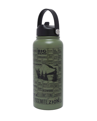 Shop National Parks of the USA Checklist 32oz Insulated Water Bottle Inspired by our National Parks | fern