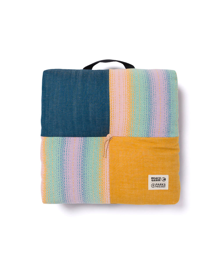 Shop Peace Cabin x Parks Project Wander At Sunrise Camp Cushion | yellow