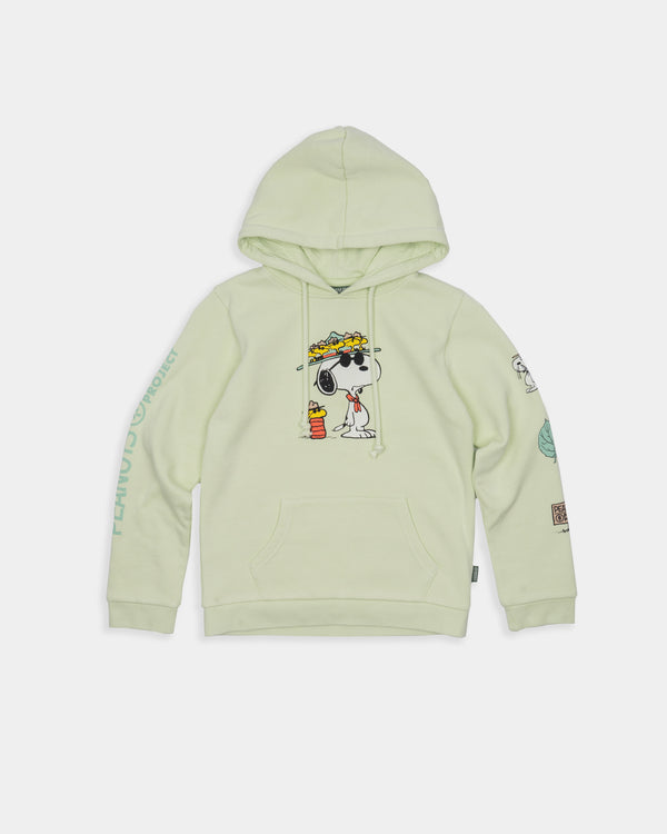 Shop Peanuts Adventure Awaits Youth Hoodie Inspired by National Parks | hushed-green