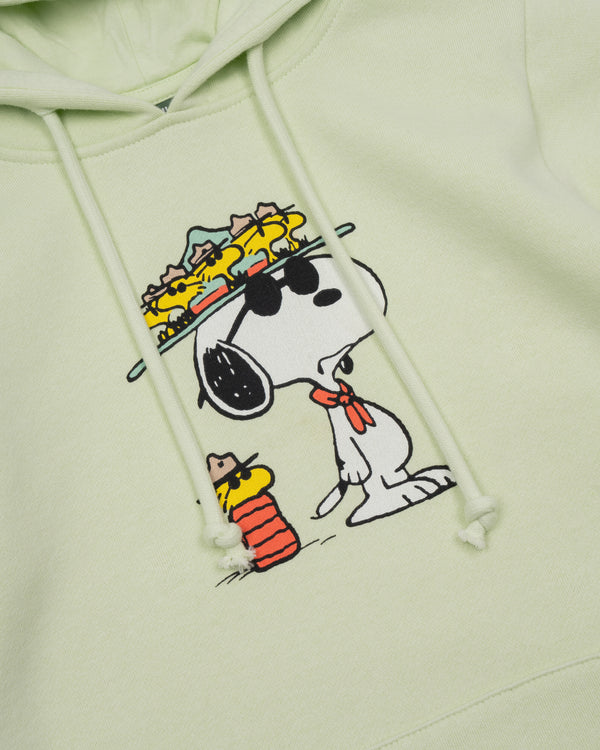 Shop Peanuts Adventure Awaits Youth Hoodie Inspired by National Parks | hushed-green