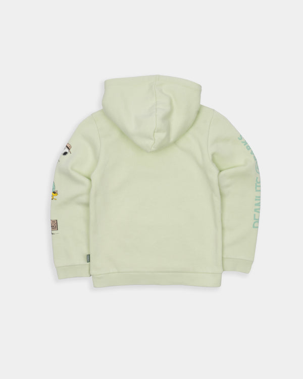 Shop Peanuts Adventure Awaits Youth Hoodie Inspired by National Parks | hushed-green