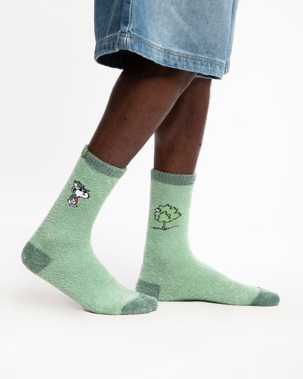 Cozy Eco-Friendly Peanuts Socks - 2 Pairs | green-and-natural