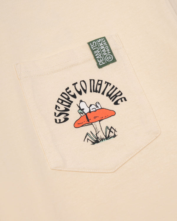 Shop Peanuts Escape To Nature Pocket Tee Inspired by Parks | natural