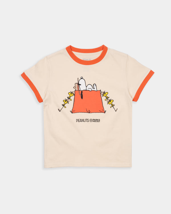 Shop Peanuts Try Not To S'More Youth Ringer Inspired by Parks | natural