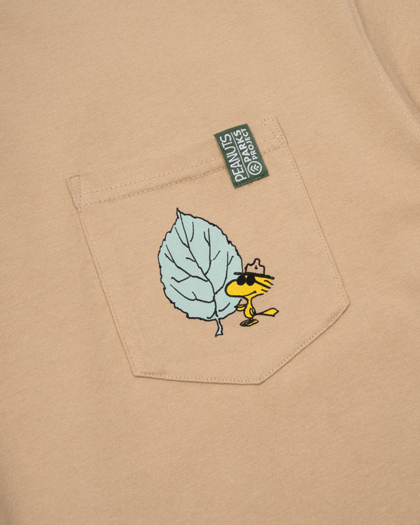 Shop Peanuts Woodstock Pocket Tee Inspired by National Parks | khaki