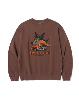 Shop Rooted In Nature Ferns Crew Inspired by Nature's Ferns | dark-brown