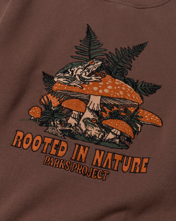 Shop Rooted In Nature Ferns Crew Inspired by Nature's Ferns | dark-brown