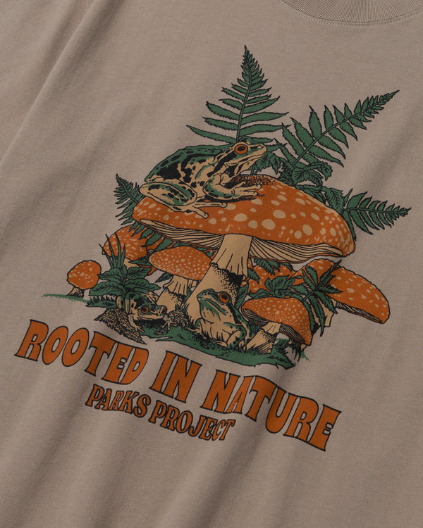 Shop Rooted In Nature Ferns Tee Inspired by Nature's Ferns | mushroom-grey