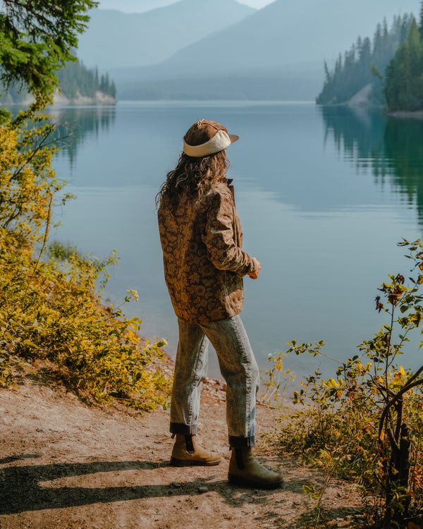 Shop Autumn Forest Floor Trail Chore Coat Inspired by Autumn in Parks | khaki-multi