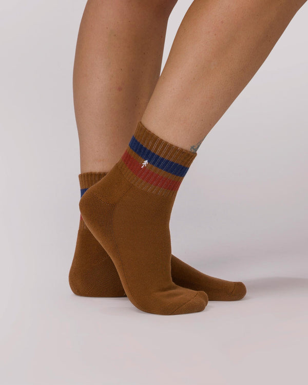 Shop Trail Crew Quarter Socks Inspired By National Parks | brown-and-natural