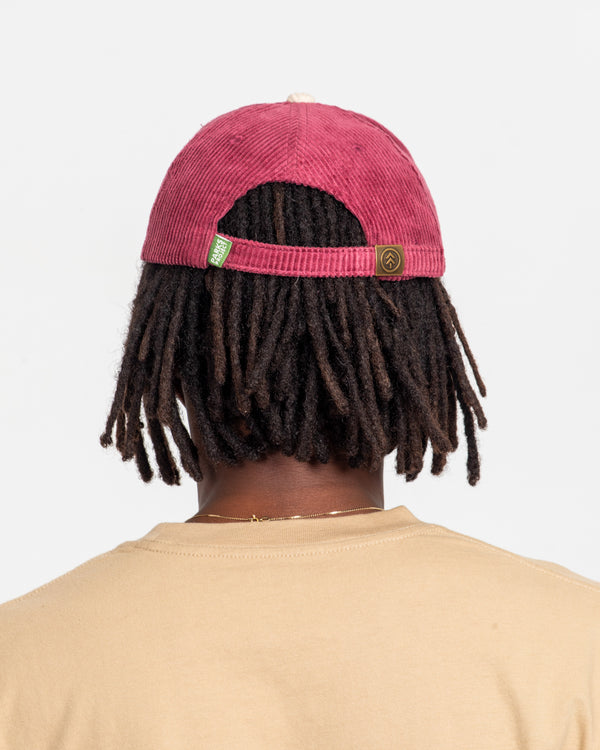 Tree Hugger Corduroy Cap for Nature Lovers | red