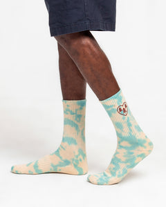 step into nature with tree hugger tie dye organic socks | sage