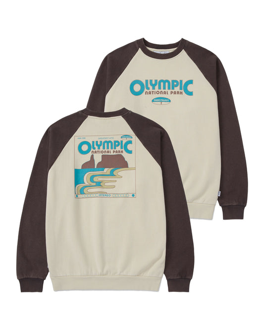 Shop Olympic Raglan Crew Inspired By Olympic National Park | graphite