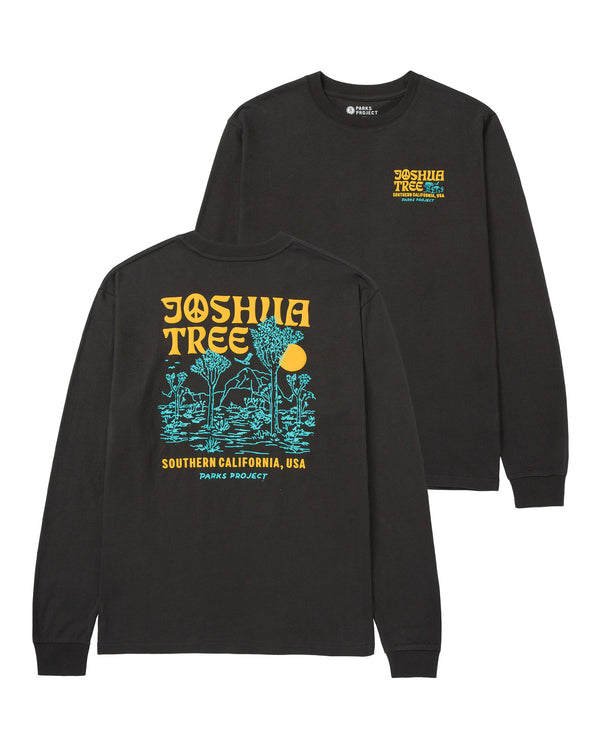 Shop Joshua Tree Puff Print Long Sleeve Tee Inspired by Joshua Tree National Park | vintage-black