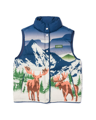 Shop Wild Moose Women's Cropped Puffer Vest Inspired by Parks | multi-color