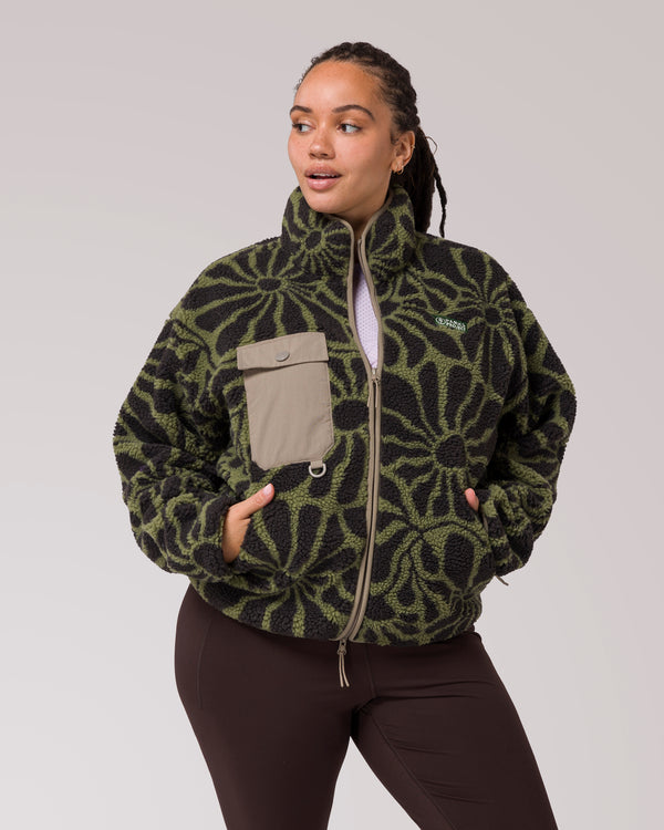 Shop Wildflowers Full Zip High Pile Fleece Inspired by Parks | fern