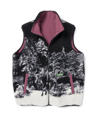 Shop Winter Moose Reversible Vest Inspired by our National Parks | black-berry